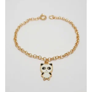 PULSEIRA ELO PORTUGUES INFANTIL FOLHEADO 14cm