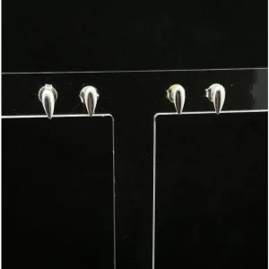 DUO DE BRINCOS GOTA LISA DE PRATA 3mm