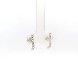 BRINCO PALITO CRAVEJADO DE PRATA 15mm