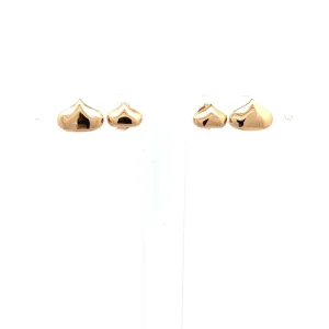DUO DE BRINCOS GOTA LISA FOLHEADO 10 e 12mm