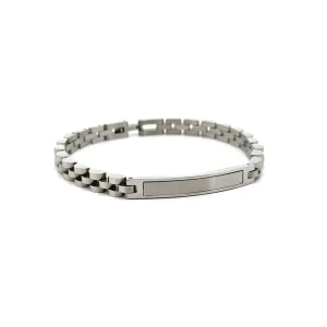 PULSEIRA CHAPINHA CURVA INOX MASCULINO 21cm