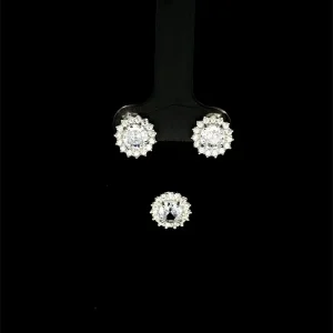 CONJUNTO S/ CORRENTE P DE LUZ DE PRATA 8,6mm