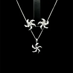 CONJUNTO HELICE DE PRATA 45cm/13mm