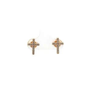 BRINCO CRUZ CRAVEJADA FOLHEADO 12mm