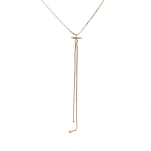 GARGANTILHA C/ PG CRAVEJADO E CORRENTE FOLHEADO 45cm