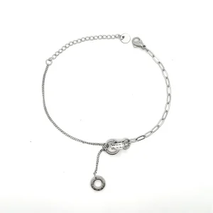 PULSEIRA C/ PINGENTES INOX 16cm + 5cm Ext