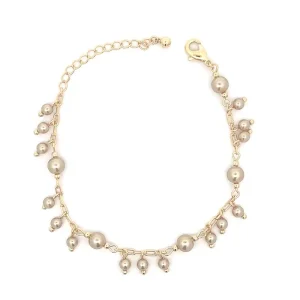 PULSEIRA C/ PEROLAS FOLHEADO 18cm + 4cm Ext