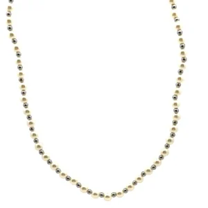 GARGANTILHA CHOKER BOLINHAS PEROLA INOX 35cm + 8cm Ext