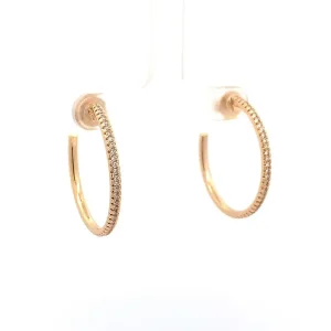 BRINCO ARGOLA ABERTA C/ FILETE ZIRCONIAS FOLHEADO 29mm