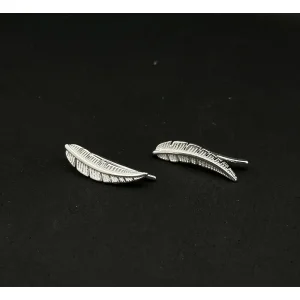 BRINCO GANCHO PENA DE PRATA 5mm
