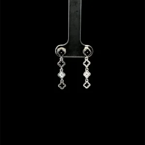 BRINCO TREVO PENDURICALHO DE PRATA C/ RODIO 27mm
