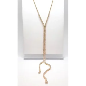 GARGANTILHA CHOKER RIVIERA C/ ZIRCONIAS FOLHEADO 37cm
