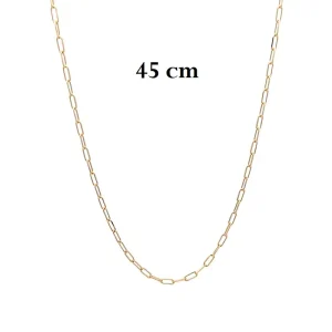 CORRENTE ELO CARTIER FOLHEADO 45cm/2mm