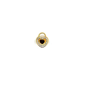 BERLOQUE CORACAO INOX GOLD