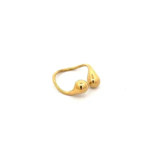 ANEL ABERTO INOX GOLD