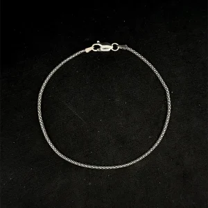 PULSEIRA PIPOCA DE PRATA ENVELHECIDA 21cm/1mm