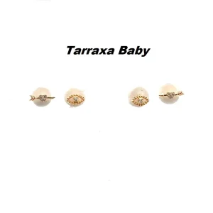 DUO DE BRINCOS FOLHEADO 5mm TARRAXA BABY