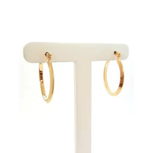 BRINCO ARGOLA OVAL FOLHEADO 22mm