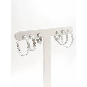 TRIO DE BRINCOS ARGOLA INOX 12, 20 e 25mm