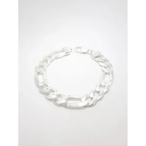 PULSEIRA GRUMET 3X1 DE PRATA 22cm/13mm