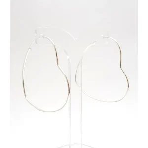 BRINCO ARGOLA CORACAO DE PRATA 38mm
