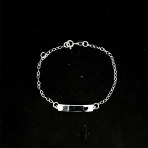 PULSEIRA INFANTIL CHAPINHA DE PRATA 13cm + 2cm Ext
