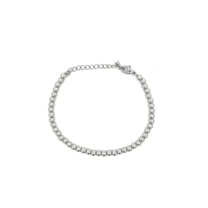 PULSEIRA BOLINHAS 4mm INOX 16cm + 4cm Ext