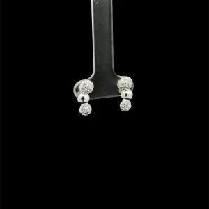 BRINCO CRAVEJADO DE PRATA14mm