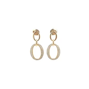BRINCO PENDURICALHO CRAVEJADO FOLHEADO 14mm