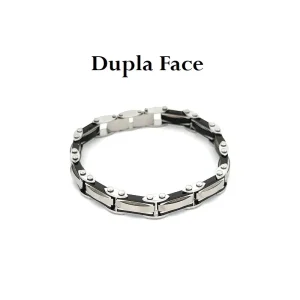 PULSEIRA DUPLA FACE INOX/INOX BLACK 21cm