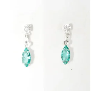 BRINCO DE PRATA ZIRCONIA E CRISTAL 8mm
