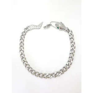 PULSEIRA GRUMET SERPENTE INOX 18cm/6mm