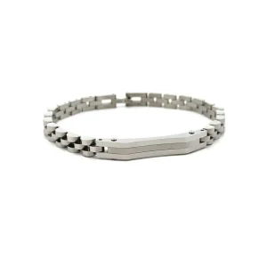 PULSEIRA CHAPINHA CURVA INOX MASCULINO 21cm
