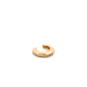 PIERCING FAKE UNITARIO HEXAGONAL FOLHEADO 17mm