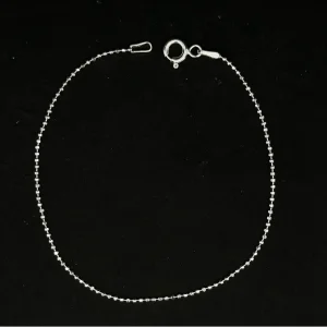 PULSEIRA BOLINHAS DE PRATA 18,5cm