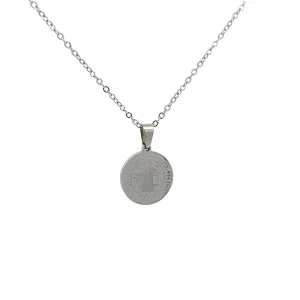 GARGANTILHA SÃO BENTO MEDALINHA INOX 50cm/17mm