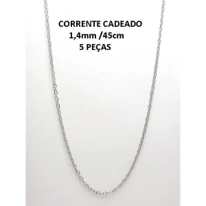 CORRENTE CADEADO INOX 5 PECAS - 45CM