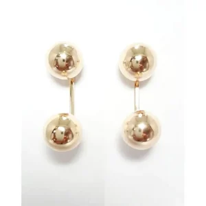 BRINCO DE BOLA 8 mm GRACE KELLY FOLHEADO