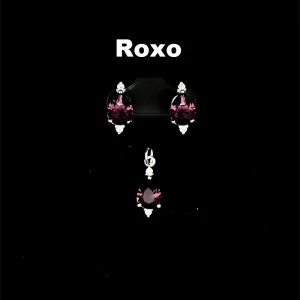 CONJUNTO SEM CORRENTE GOTA ROXO DE PRATA 7mm