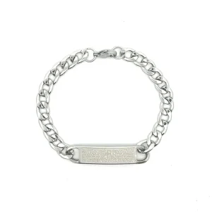PULSEIRA GRUMET CHAPA PAI NOSSO INOX 21cm/8mm