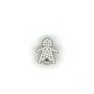 PINGENTE MENINO CRAVEJADO DE PULSEIRA CINTA RODIO