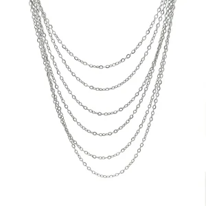 GARGANTILHA 6 CORRENTES INOX 40cm + 3cm Ext