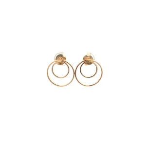 BRINCO ARGOLINHA DUPLA FOLHEADO 17mm