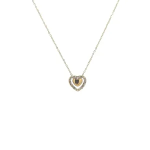 GARGANTILHA CORACAO INOX GOLD 45cm + 5cm Ext/11mm