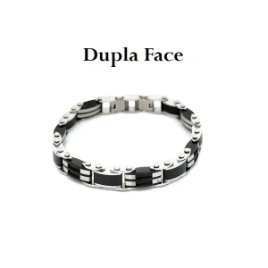 PULSEIRA DUPLA FACE INOX/INOX BLACK 21cm