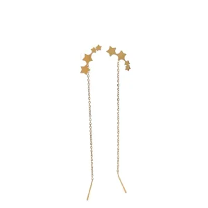 BRINCO PENDURICALHO CORRENTE ESTRELA INOX GOLD