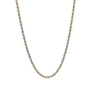 CORDAO BAIANO MISTO INOX GOLD/INOX 60cm/1,5mm