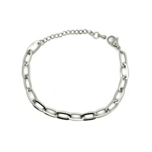 PULSEIRA ELO OVAL INOX 17cm + 5cm Ext