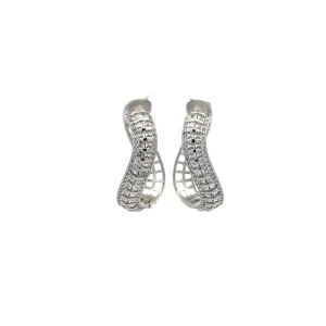 BRINCO TORCIDO CLICK CRAVEJADO DE RODIO 23mm