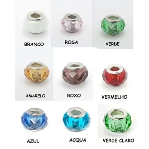 BERLOQUE DE ACO INOX MURANO TRANSPARENTE